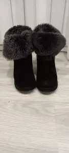 Зимние замшевые полусапожки