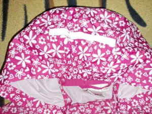 Куртка-ветровка розовая в цветочки, р.74-80 ((7мес-1,5года)