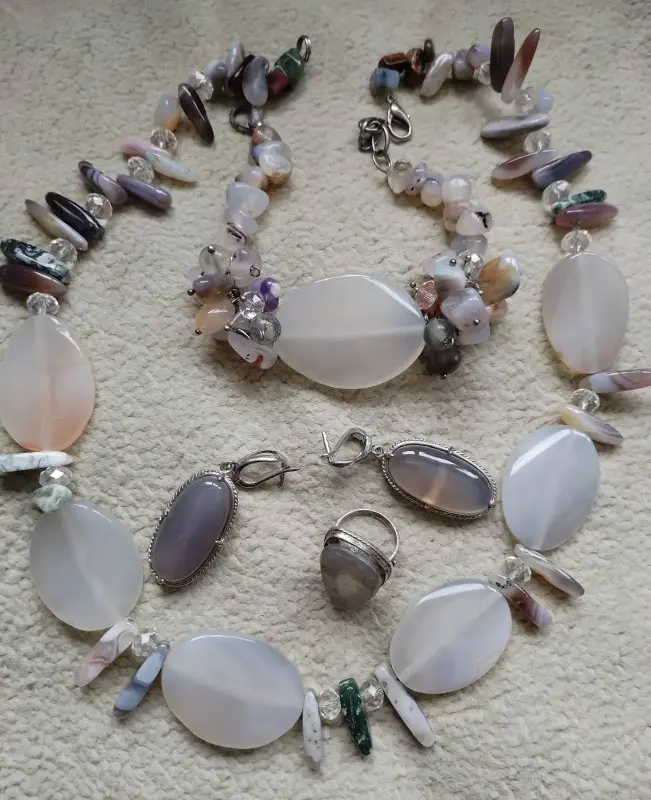 Набор ювелирный из агата - Оболь - 238004 - Доска объявлений Kupika.by - Фото 3