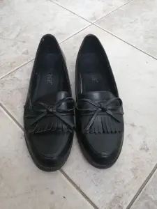 Элегантные туфли-лоферы чёрного цвета, размер 36