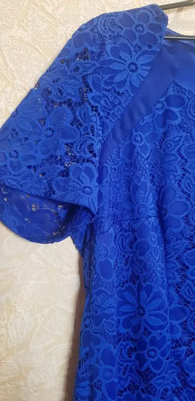 Нарядное, гипюровое платье, синее, размер 58 (Как новое) - Ветка - 237136 - Доска объявлений Kupika.by - Фото 4