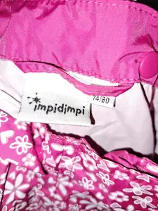 Куртка-ветровка розовая в цветочки, р.74-80 ((7мес-1,5года)