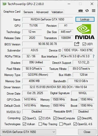 Видеокарта ASUS TUF GTX 1650 4GB GDDR6 — тихая, обслужена - Вся Беларусь - 237667 - Доска объявлений Kupika.by - Фото 6