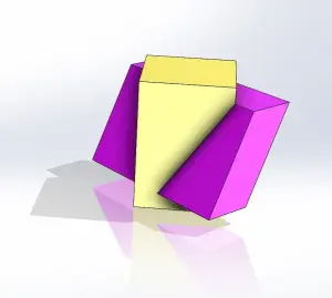 Пересечение многогранников в начертательной геометрии