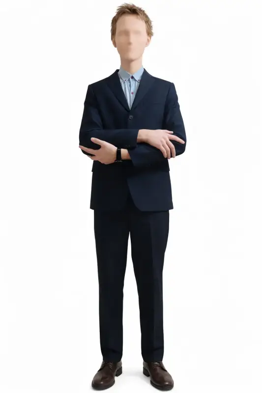 Классический тёмно-синий деловой костюм-двойка приталенного кроя "Junior classic" - Вся Беларусь - 238438 - Доска объявлений Kupika.by - Фото 2