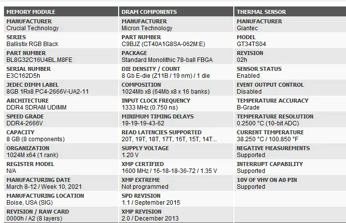 Оперативная память Crucial  2x8GB DDR4 разгон до 3733 - Вся Беларусь - 235934 - Доска объявлений Kupika.by - Фото 3