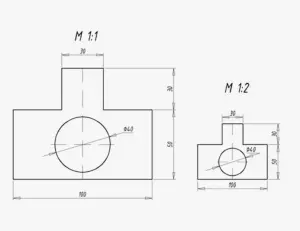Масштаб детали на чертеже