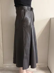 Юбка кожаная