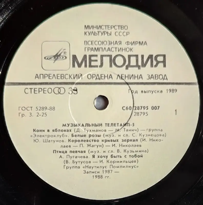 Грампластинка 'Музыкальный телетайп-5' (1989) - Вся Беларусь - 237812 - Доска объявлений Kupika.by - Фото 5