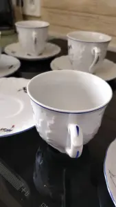 Польская фарфоровая пара,-серия 'Rococo, гусь'