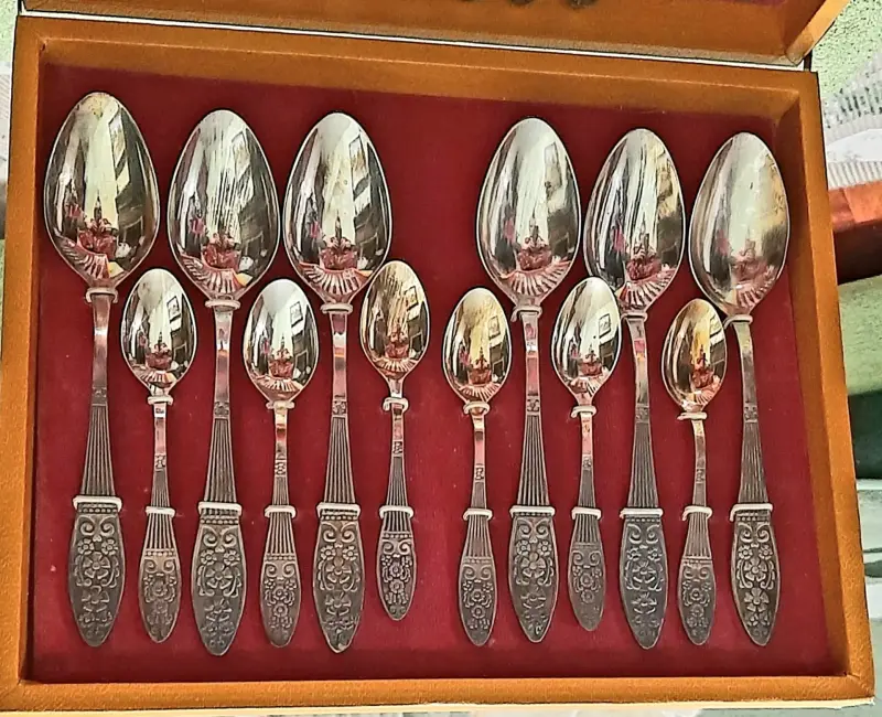 Набор столовых приборов Ромашка (винтаж времён СССР, РМ, МНЦ) - Дрогичин - 238224 - Доска объявлений Kupika.by - Фото 3