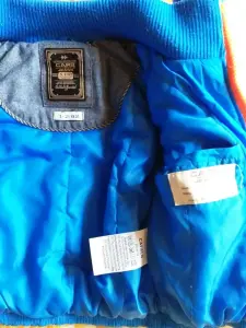 Куртка голубая с оранжевыми вставками на 1.5-2.5г, толстый утеплитель