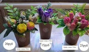 Букеты из мыльных цветов