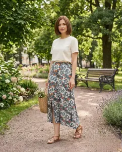 Юбка миди летняя