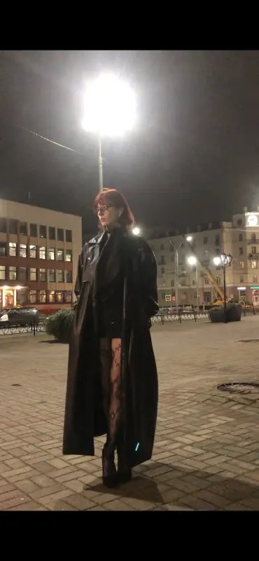 Кожаный тренч