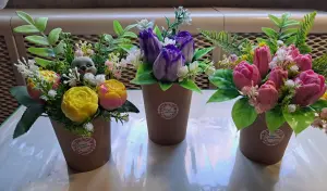 Букеты из мыльных цветов