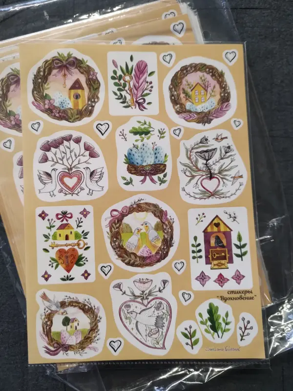 Стикеры художественные