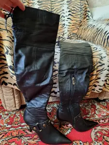 Сапоги-батфорты демисезонные женские р.37 на каблуке, б.у