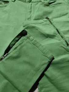 Джинсы зелёные женские