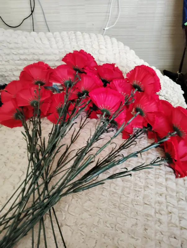 Искусственные гвоздики бархатные