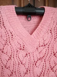 ажурный вязаный пуловер