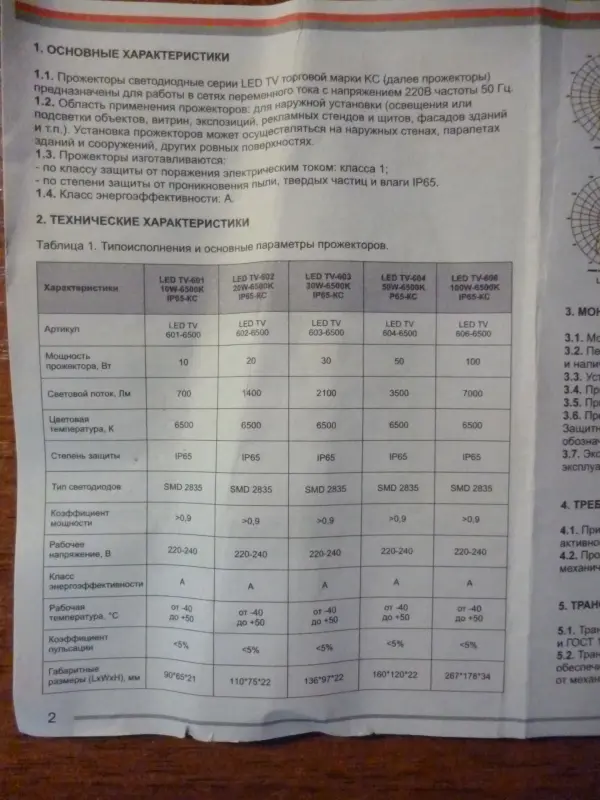 Прожектор LED TV-602 - Вся Беларусь - 241875 - Доска объявлений Kupika.by - Фото 7