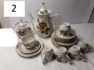 Сервиз кофейный-чайный фарфоровый (МФЗ, СССР)