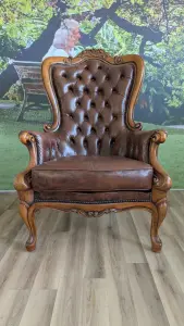 Кресло кожаное винтаж