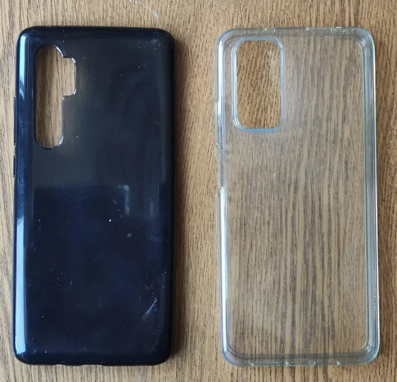 Чехол гибкий для смартфона (черный и прозрачный)