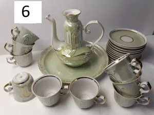 Сервиз кофейный-чайный фарфоровый (МФЗ, СССР)