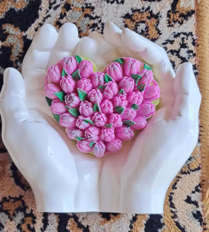 Ладони, новые, ручная работа из гипса в форме рук+ ароматное мыло