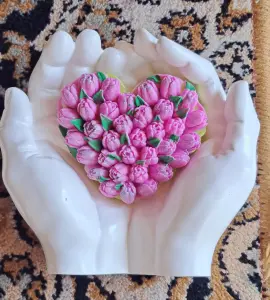 Ладони, новые, ручная работа из гипса в форме рук+ ароматное мыло