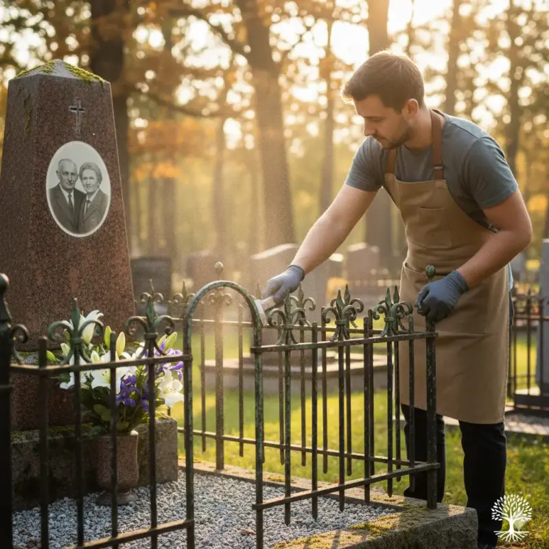 Покрасить ограду на кладбище в Минске, ремонт оград