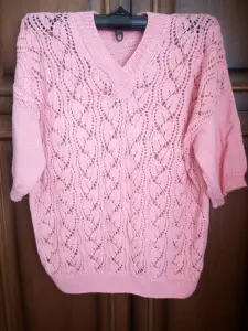 ажурный вязаный пуловер
