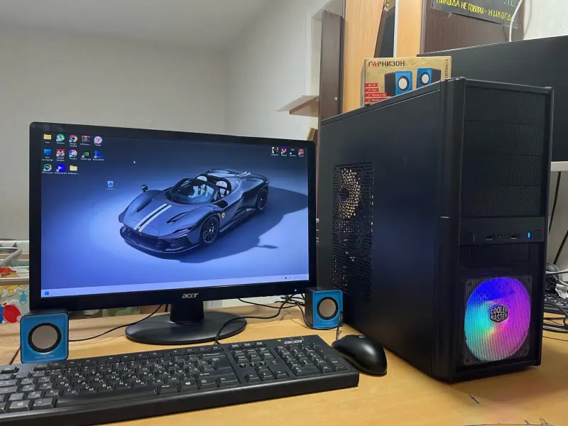 Игровой компьютер ПК: i5-8500, 16 ГБ ОЗУ, 1 ТБ HDD, SSD, GTX 1660 Super 6 ГБ