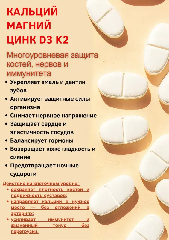 Кальций Магний Цинк Д3 К2 90 табл. - Вся Беларусь - 241173 - Доска объявлений Kupika.by - Фото 4