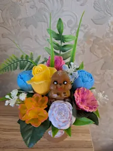 Букеты из мыльных цветов