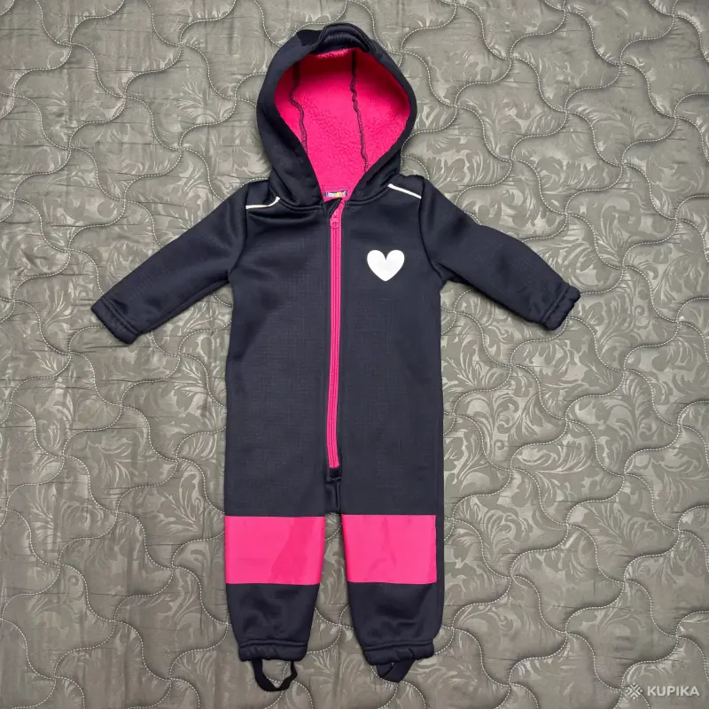 Теплый комбинезон для девочки 6-12 месяцев