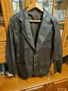Мужской кожаный пиджак