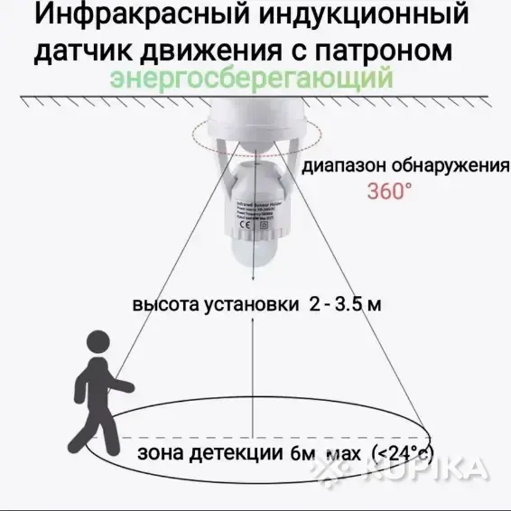 Датчик движения патрон е 27 - Вся Беларусь - 242509 - Доска объявлений Kupika.by - Фото 2