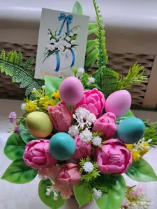Букеты из мыльных цветов к Пасхе