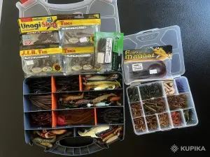 Блёсна 96 шт + силикон 770 шт + катушка + много мелочёвки