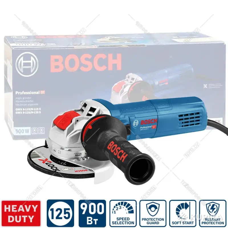Угловая шлифмашина Bosch GWX 9-125 S Professional 06017B2000