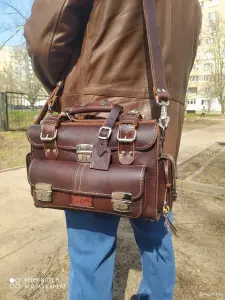 дорожная мужская сумка .кожа.