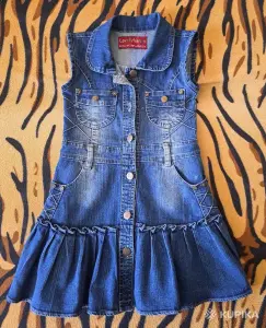 Сарафан синий джинсовый на 5-6лет (р.110-116) на девочку, б.у, как новый