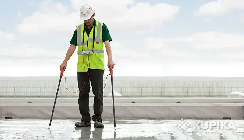 Поиск протечек плоской кровли EFVM