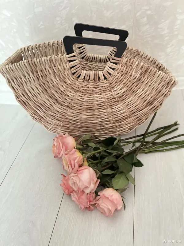 Корзина-сумка плетеная