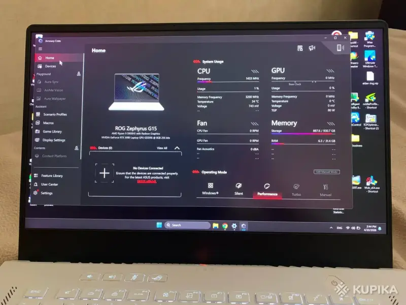 ASUS ROG Zephyrus G15 32GB - Вся Беларусь - 244495 - Доска объявлений Kupika.by - Фото 5