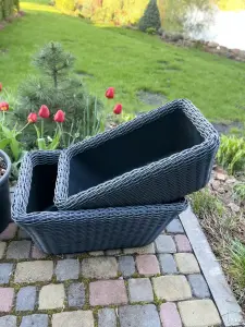 Короба,  кашпо из ротанга