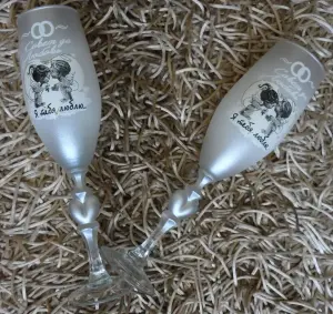 Стеклянные фужеры 'Я Тебя Люблю'